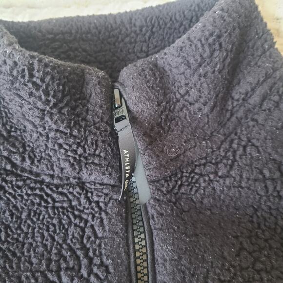Athleta Girl Black Sherpa Jacket Little Girl Size L 12 - Picture 4 of 8